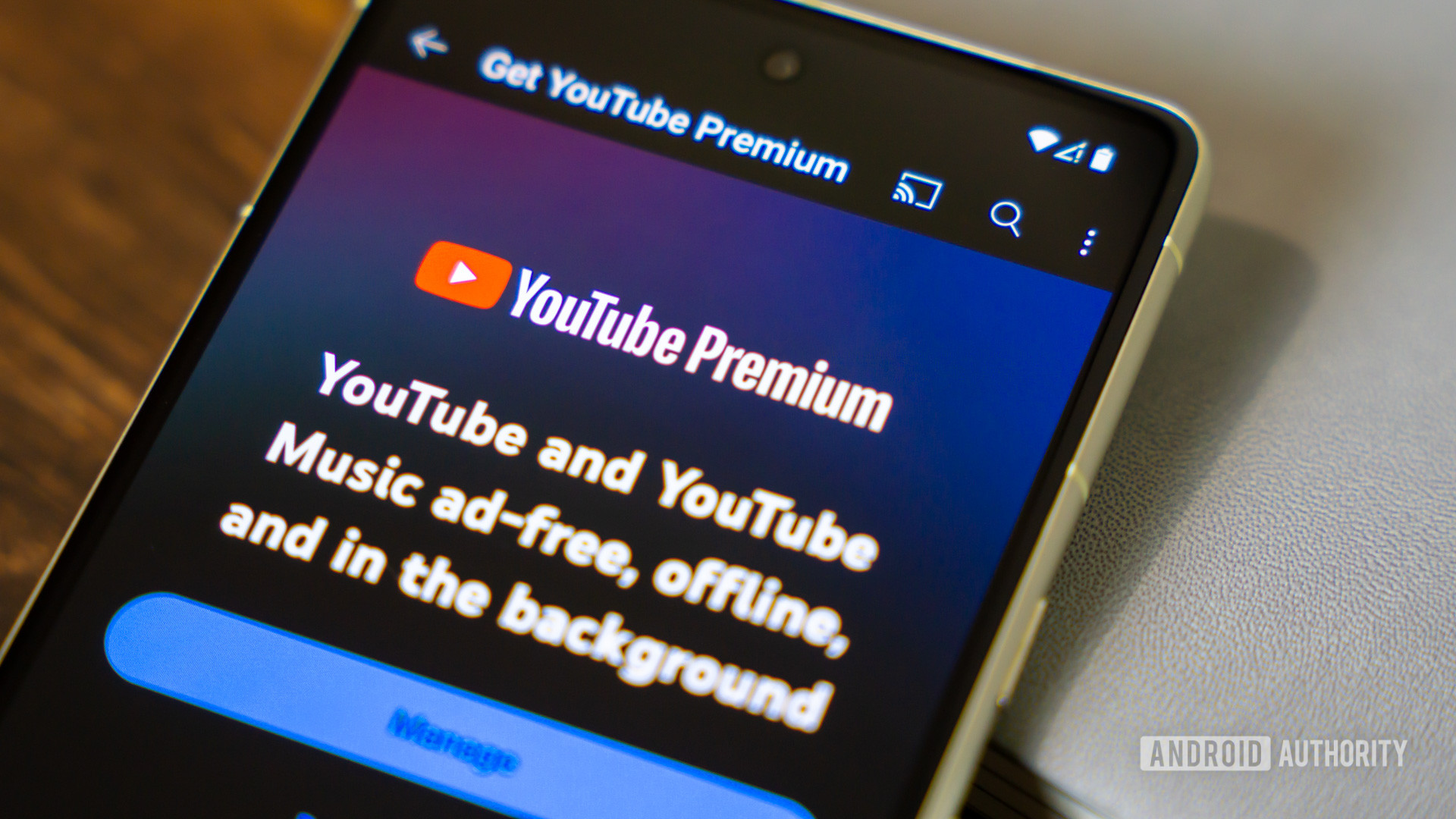 YouTube premium app on smartphone stock photo (3) YouTube premium app on smartphone stock photo (3)