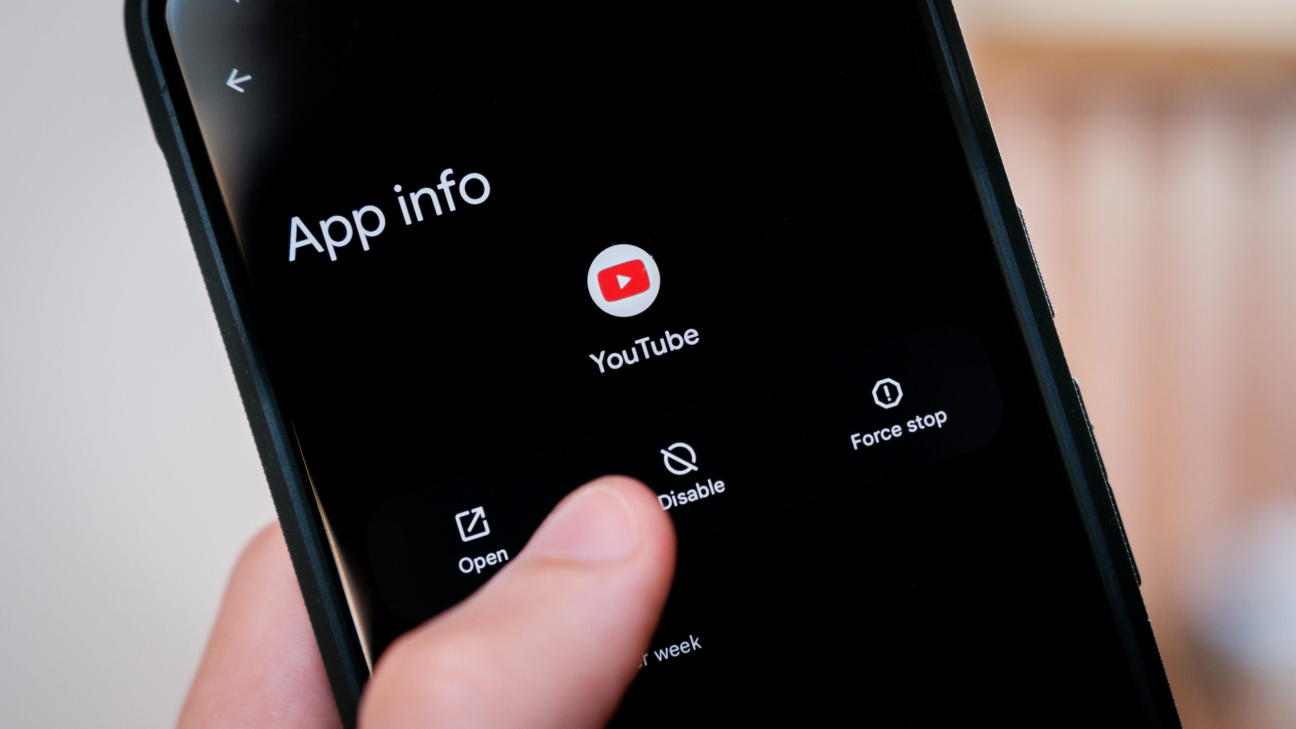 Uninstall YouTube app Uninstall YouTube app