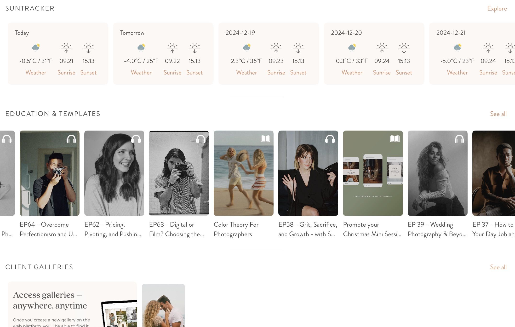 The Unscripted photography app