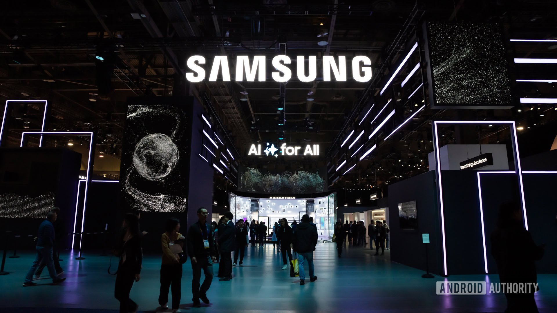 Samsung logo at CES 2025 Stock photo 3 Samsung logo at CES 2025 Stock photo 3