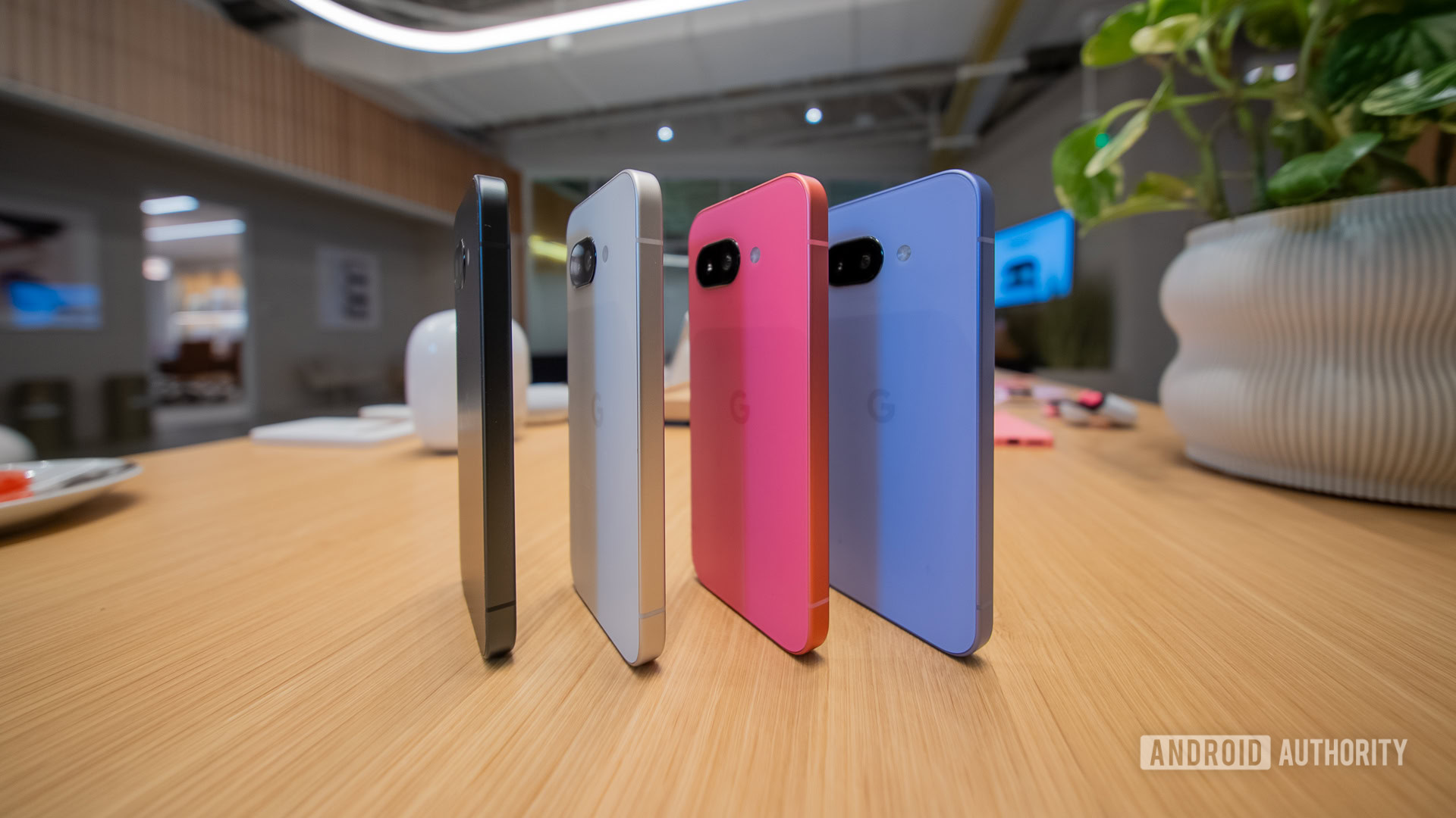 Google Pixel 9a all colors side Google Pixel 9a all colors side