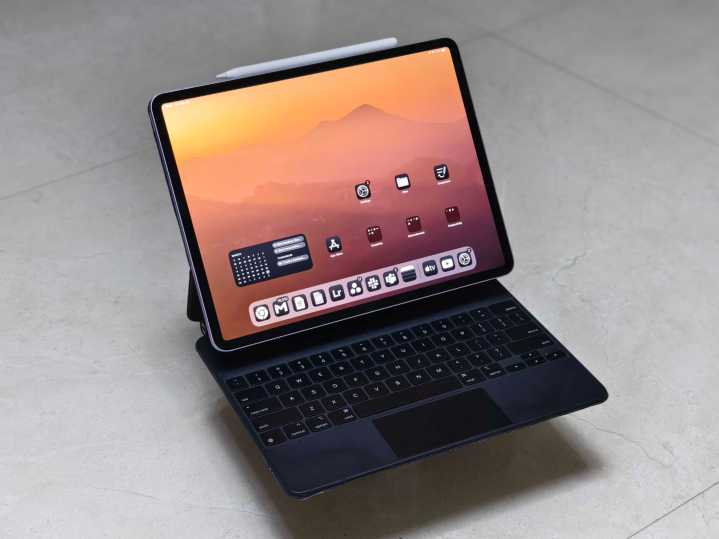 13-inch iPad Air with last-gen Magic Keyboard.