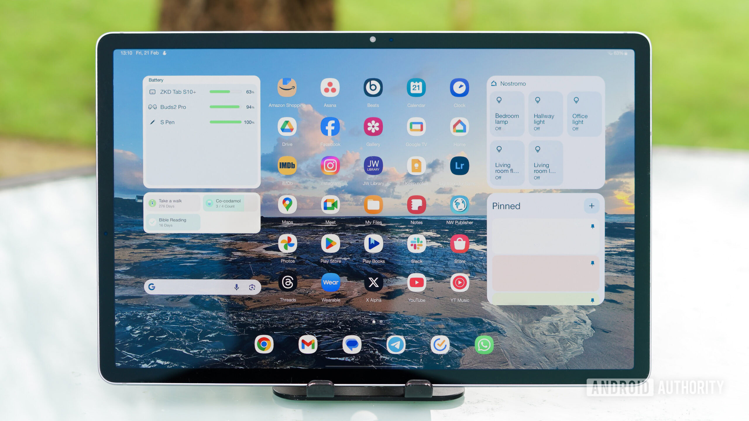 Tab S10 Plus Review Hero A Galaxy Tab S10 Plus on a table outside