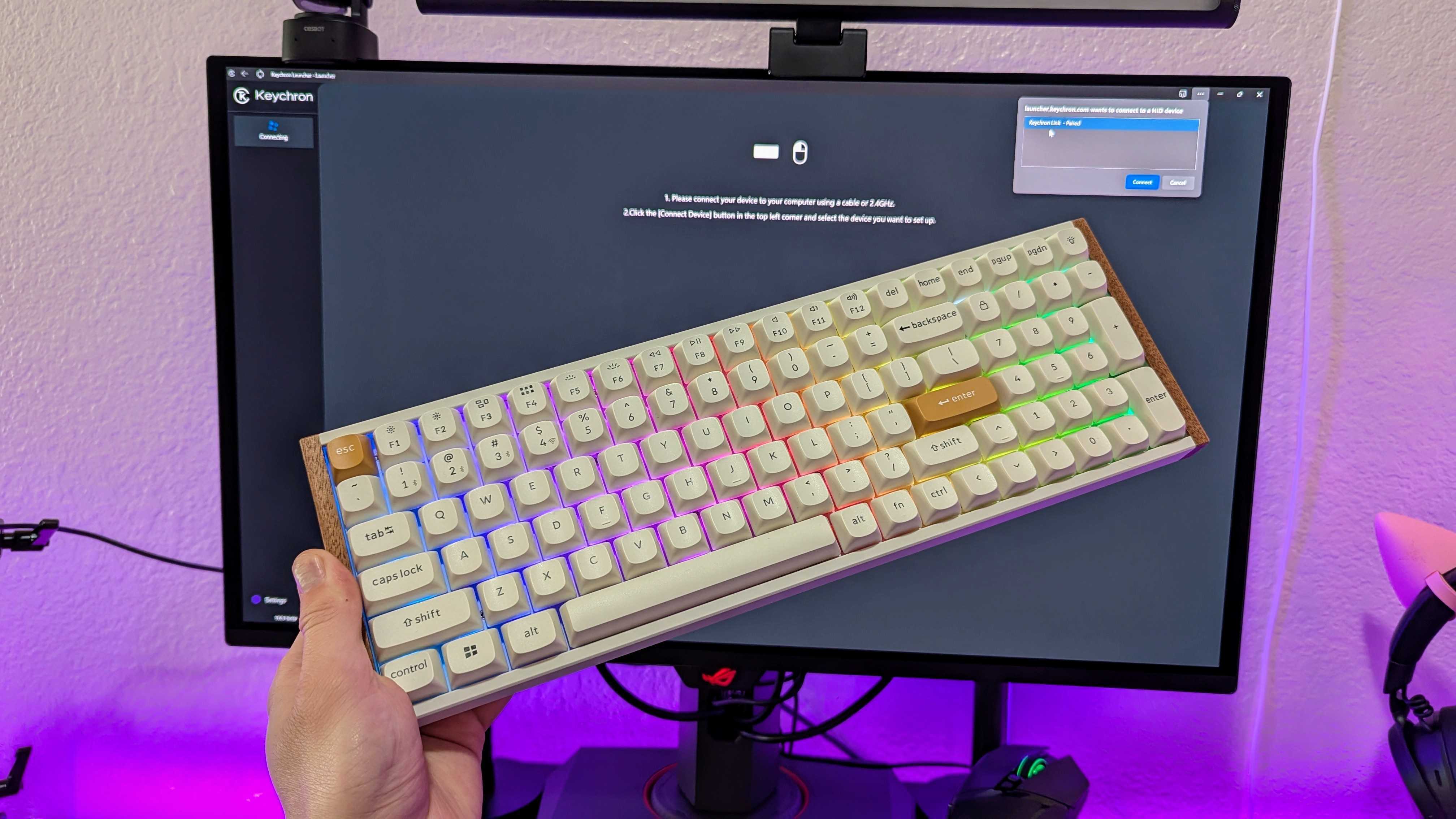 Image of the Keychron K4 HE Special Edition in white.