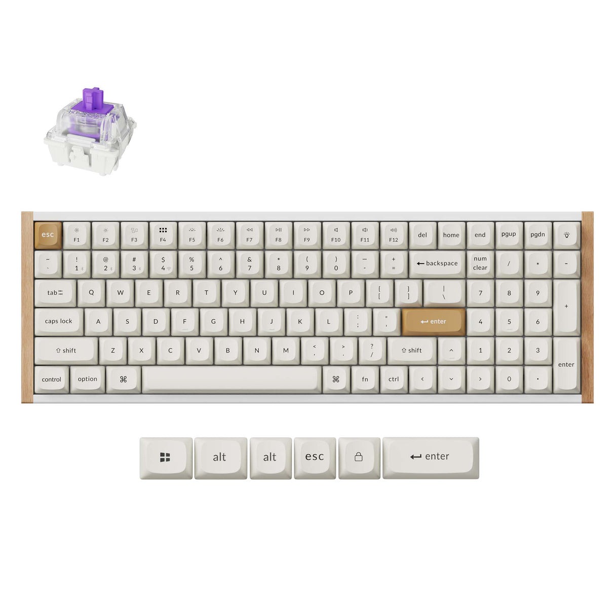 Render of the Keychron K4 HE.