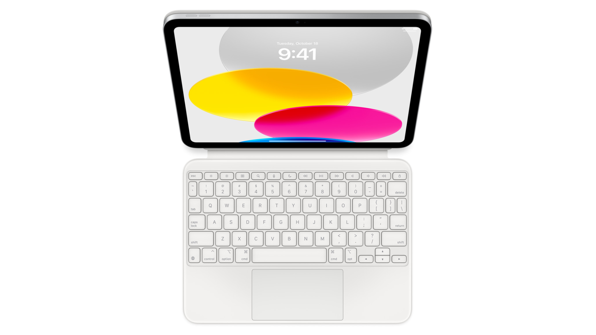 Image of the iPad 11th Gen with the smart folio case attached,