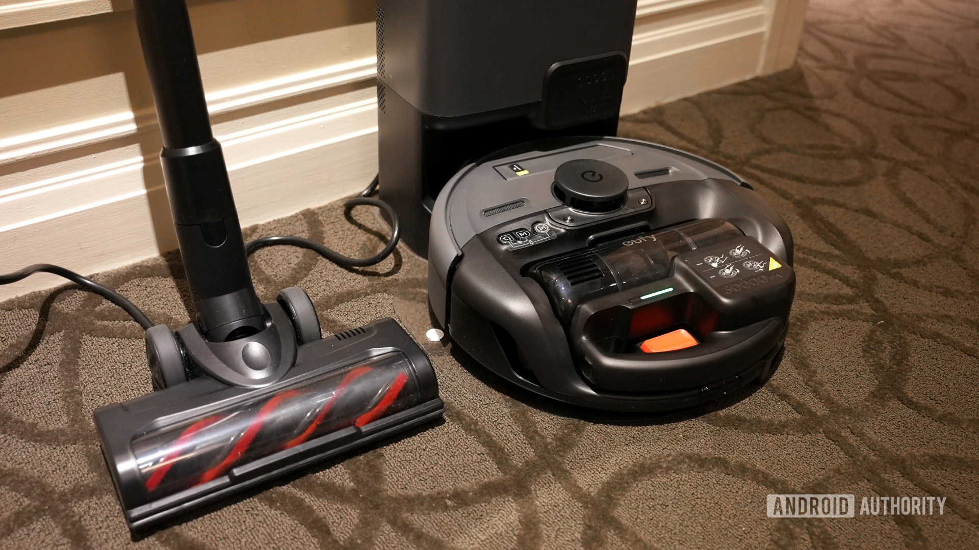 Anker eufy Robot Vacuum 3 in 1 E20 docked Anker eufy Robot Vacuum 3 in 1 E20 docked