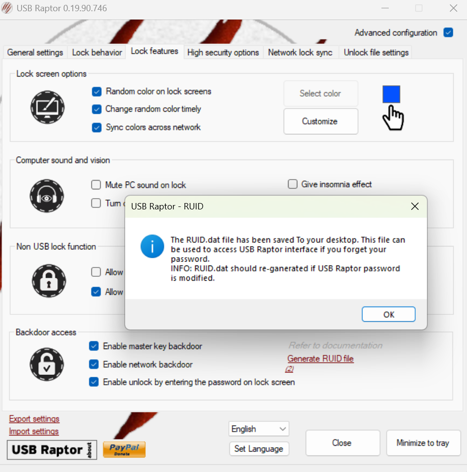 Secure USB flash drive key