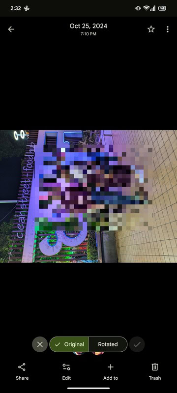 Google Photos new rotate ui