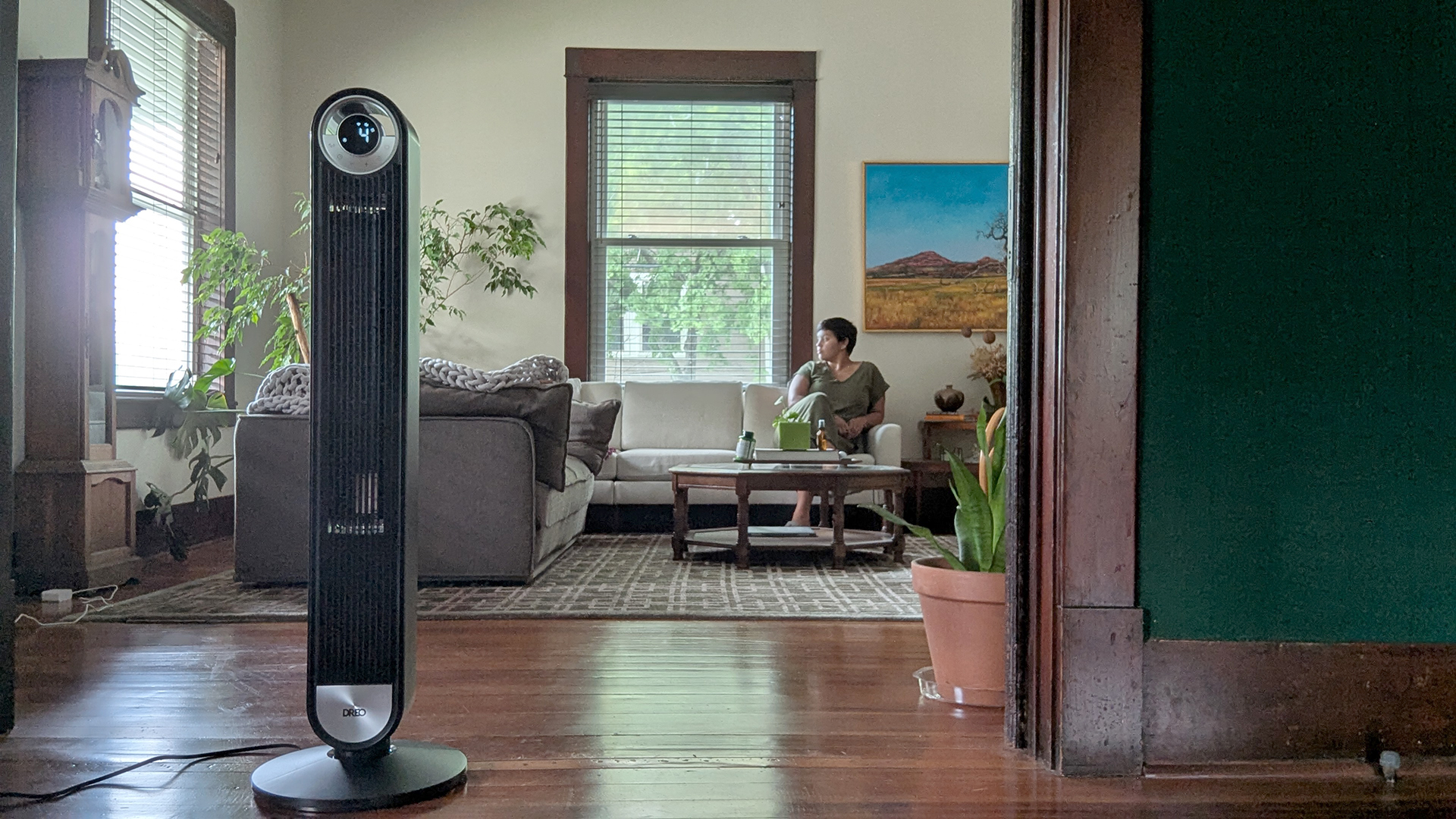 Dreo Smart Tower Fan 519S in reviewer's home