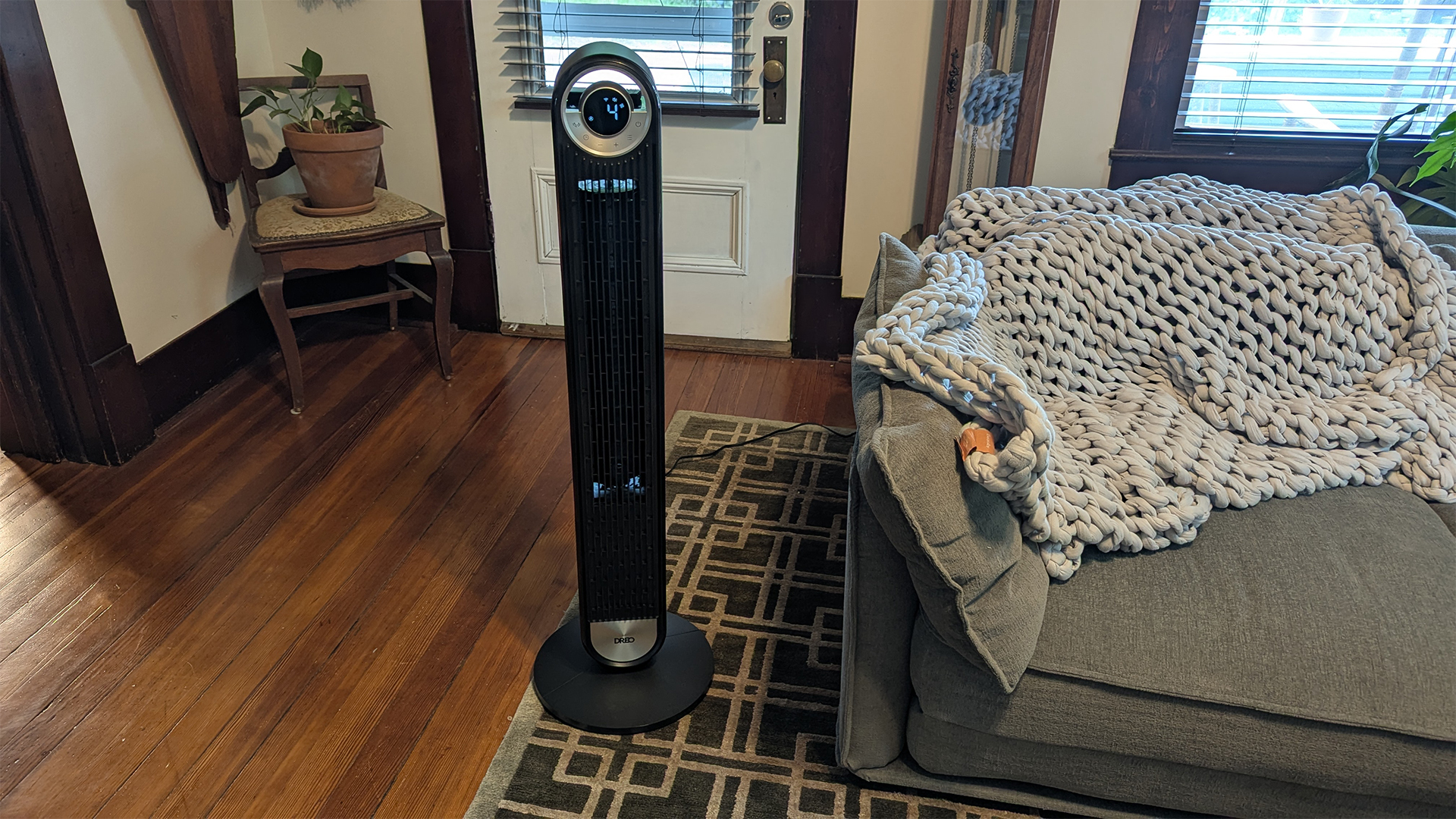 Dreo Smart Tower Fan 519S in reviewer's home
