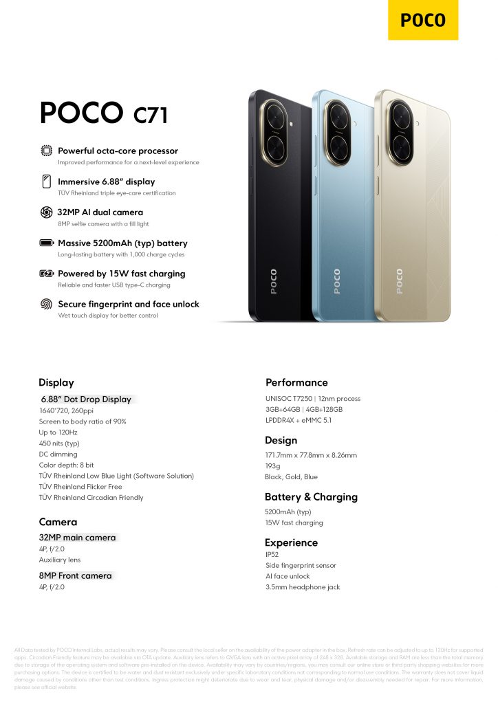 POCO C71 Redefines the Entry-Level Smartphone Game with Flagship-Style Performance and Features - Alvinology