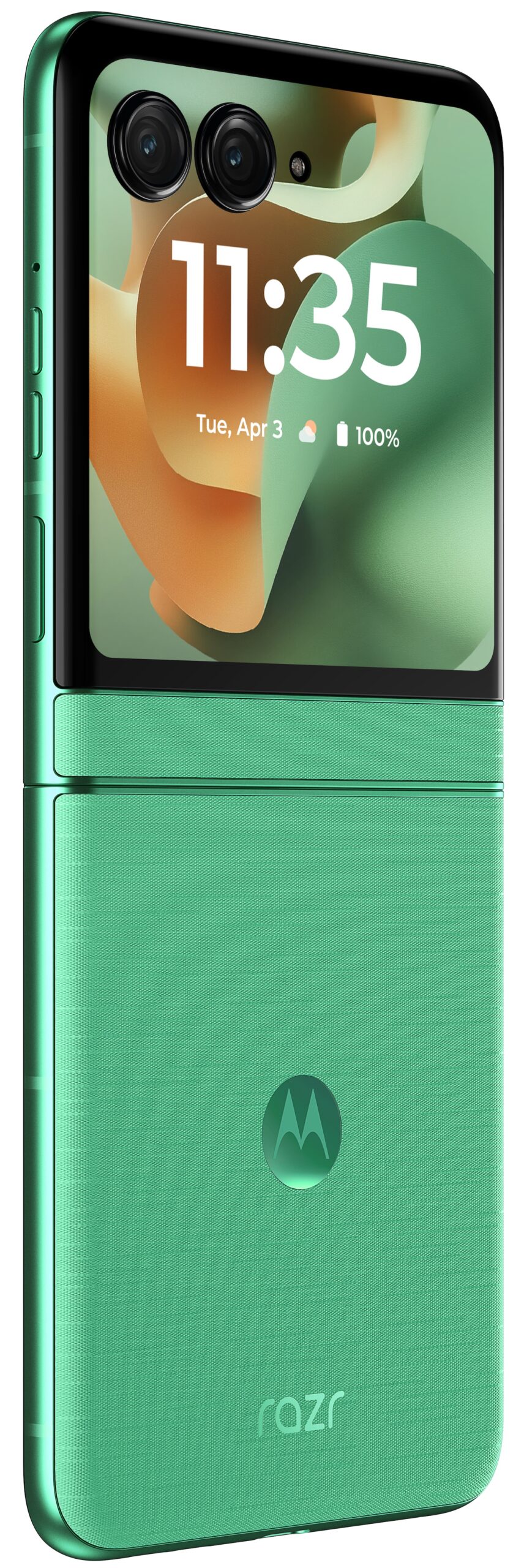 Motorola Razr (2025) in Spring Bud.
