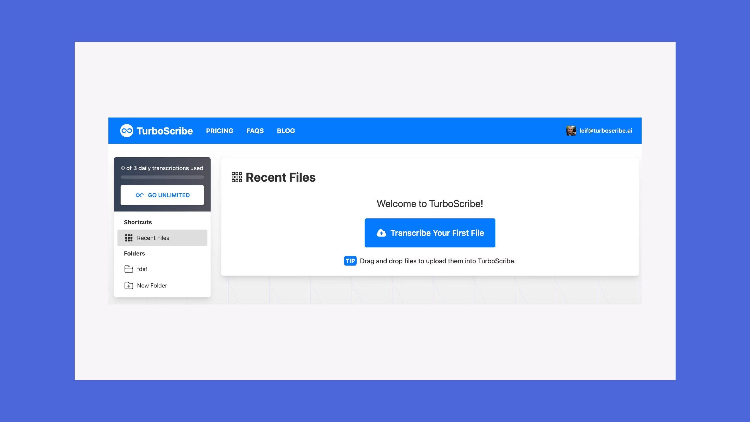 TurboScribe screenshot. 