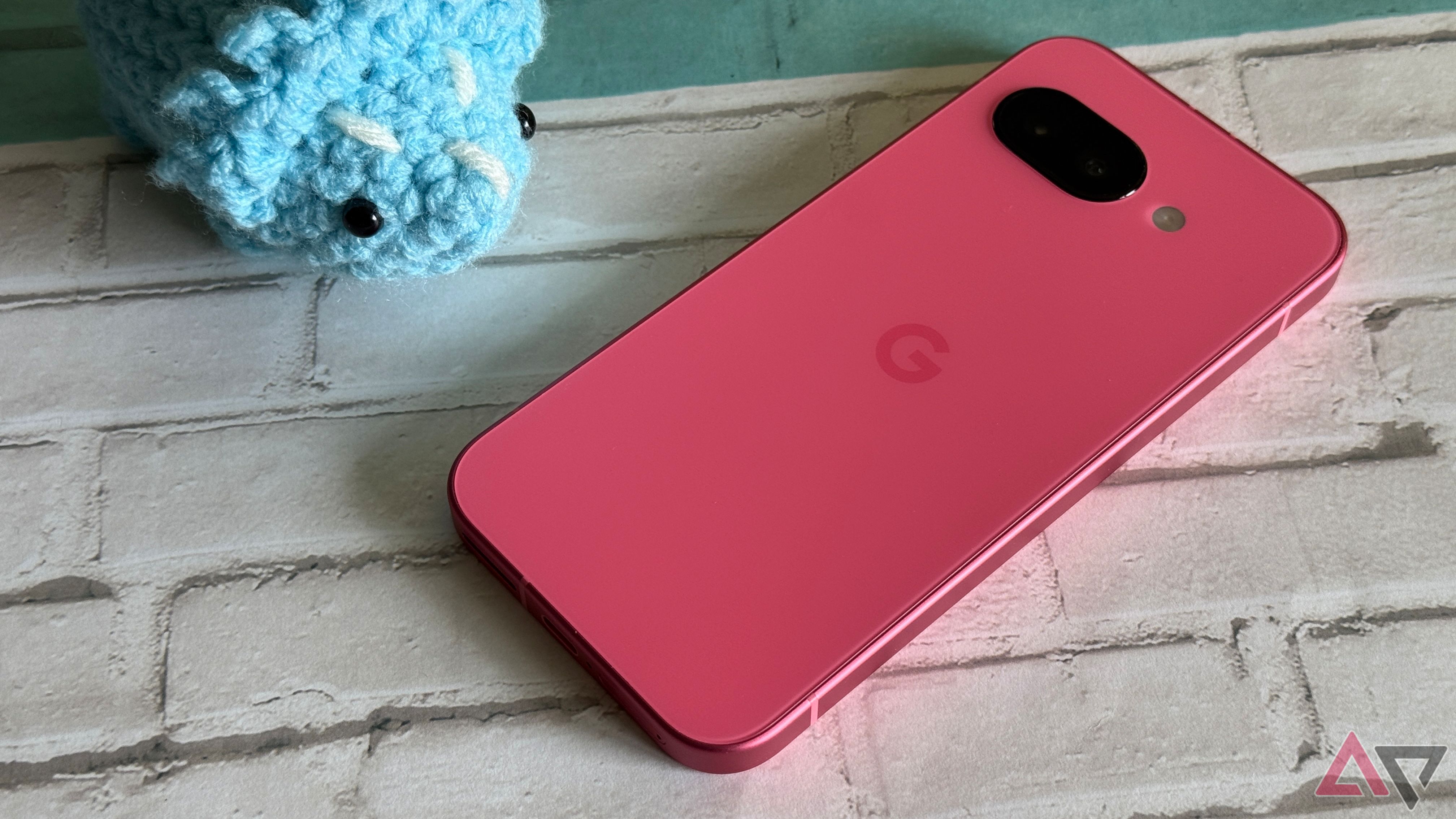 Back of the Google Pixel 9a in Peony
