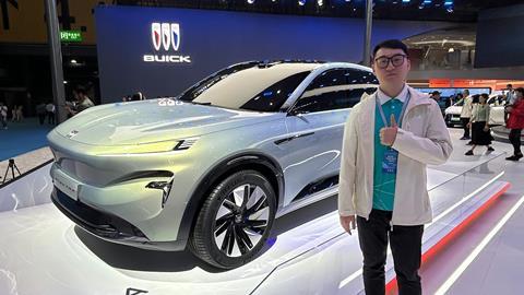 Xiyuan Zhu Patac exterior designer on the Buick stand