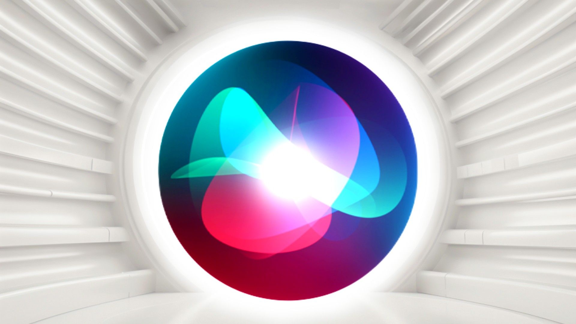 Apple Siri icon on a white background.