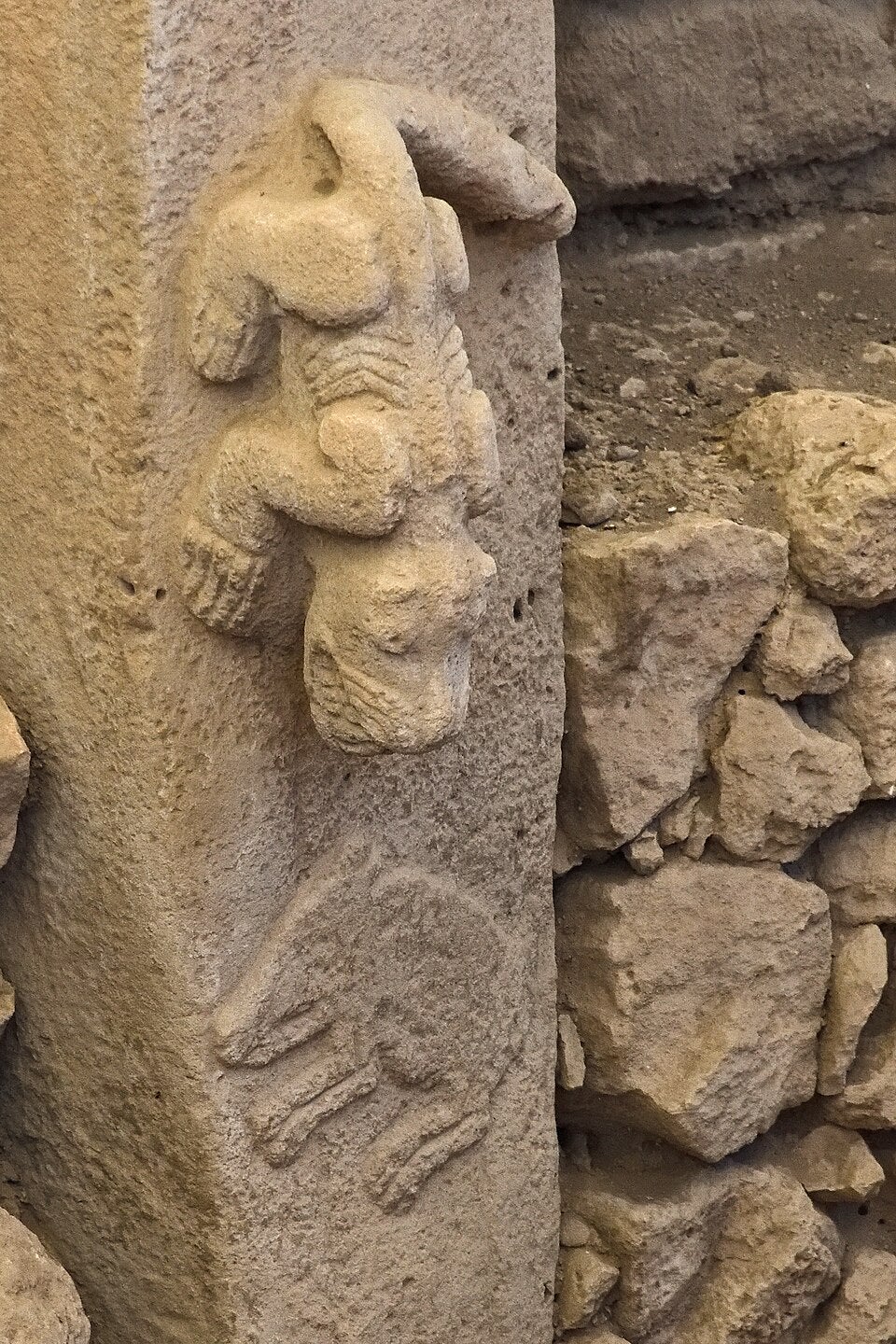 An animal sculpture at Göbekli Tepe, sculpted around 11,000 years ago