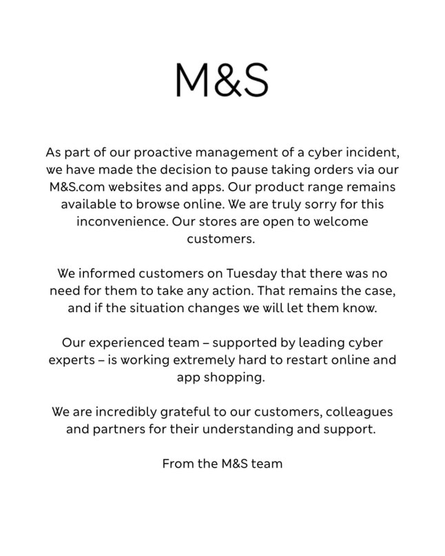 M&S Marks and spencers
