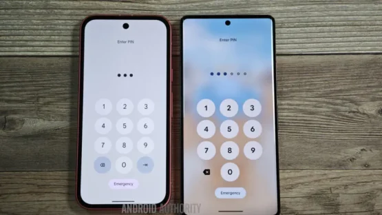 Old vs new keyguard background in Android 840w 472h jpg