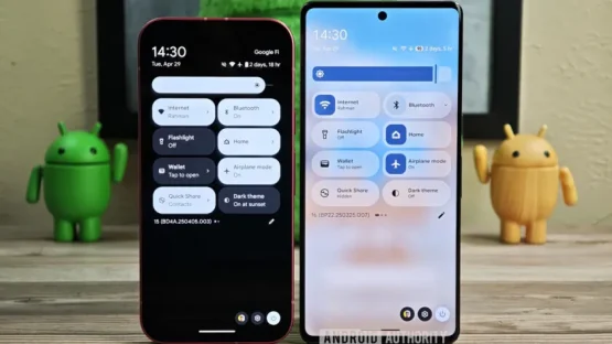 Old vs new Quick Settings panel in Android 840w 472h jpg