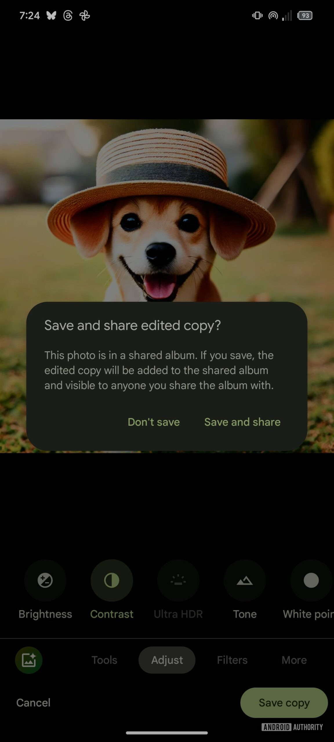Google Photos edit photo in shared album 2