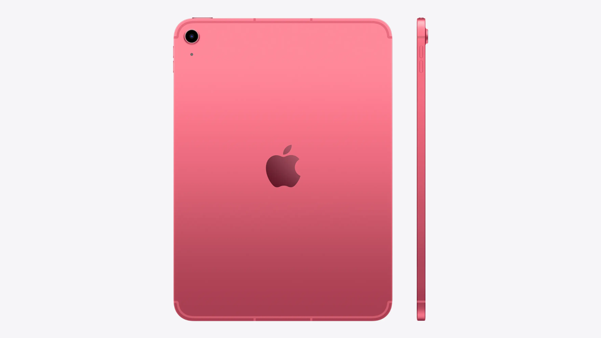 Image of the rear panel of the iPad 11th Gen in pink color.
