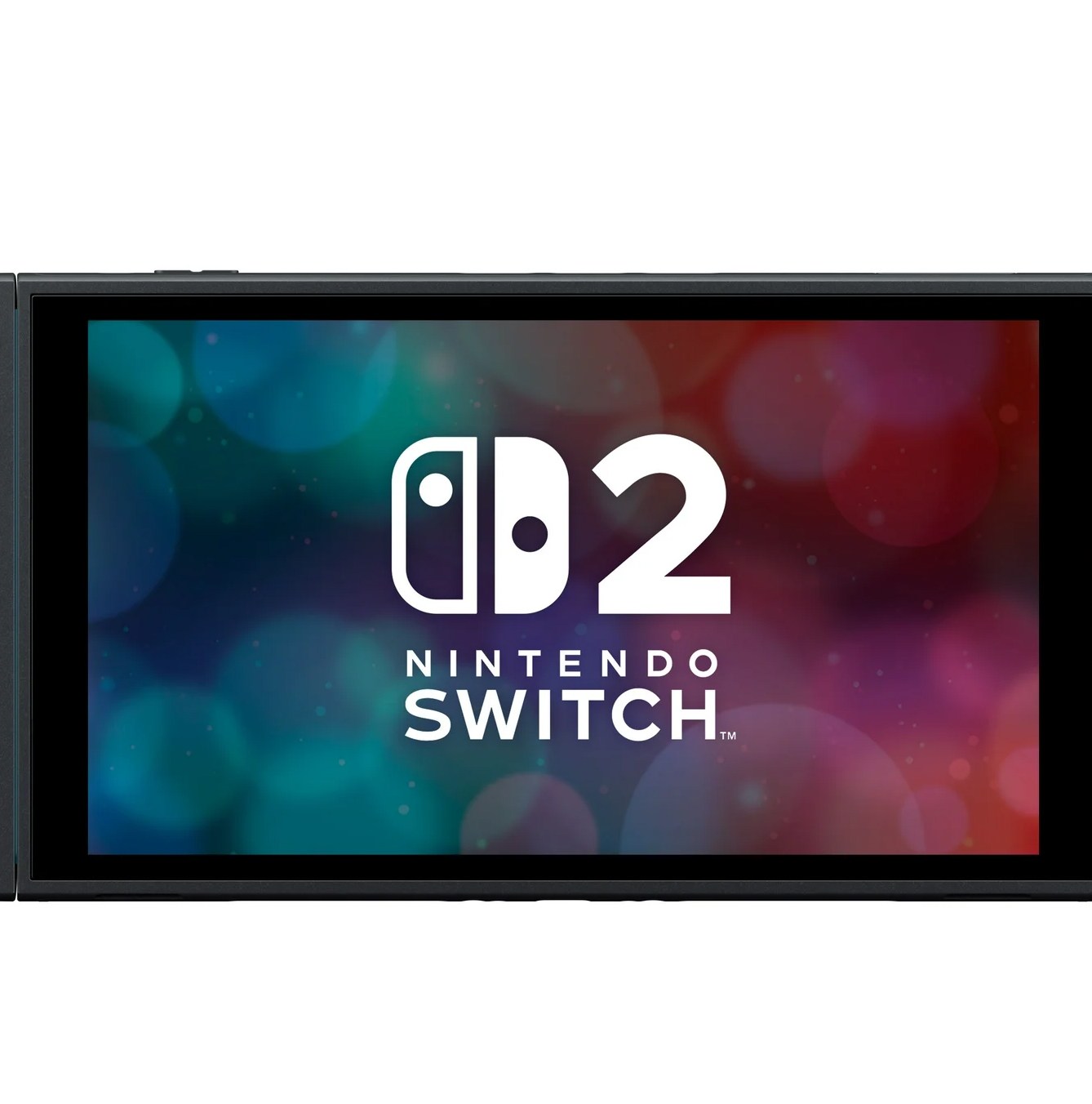A close-up image of a Nintendo Switch 2 in handheld mode on an isolated white background.