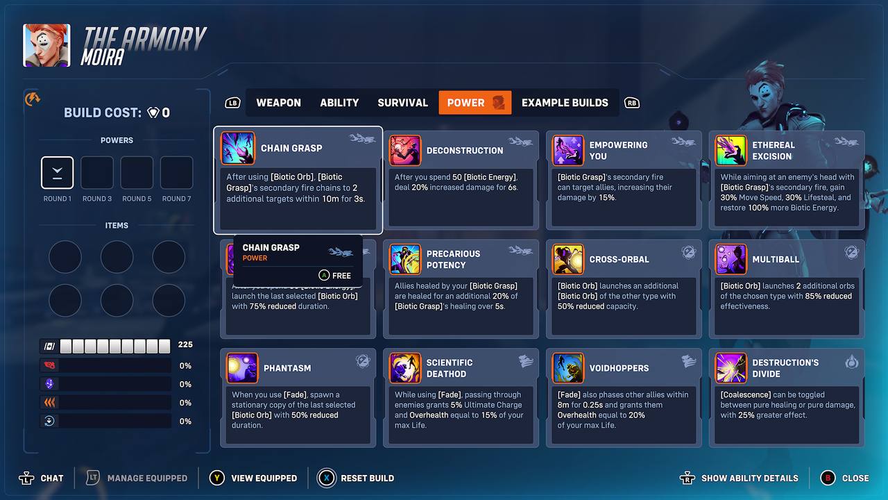 Overwatch 2 stadium Moira abilities