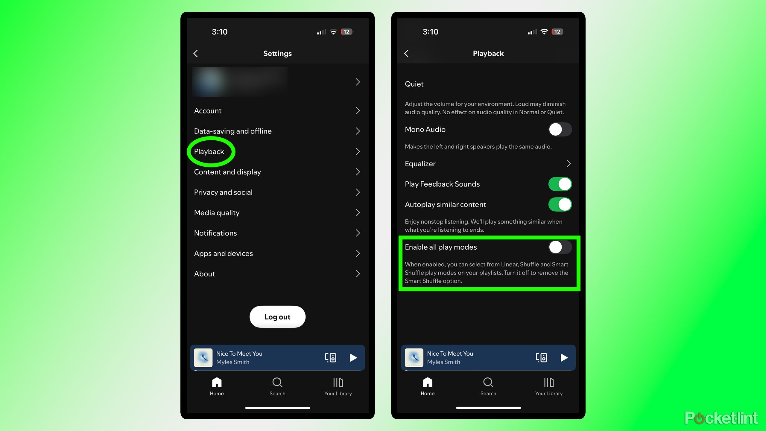 Disabling Smart Shuffle on the Spotify iOS app.