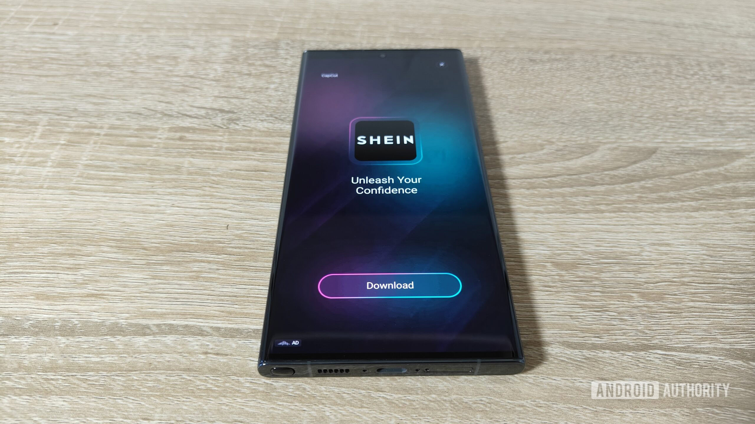 the capcut app showing an advert for shein the capcut app showing an advert for shein