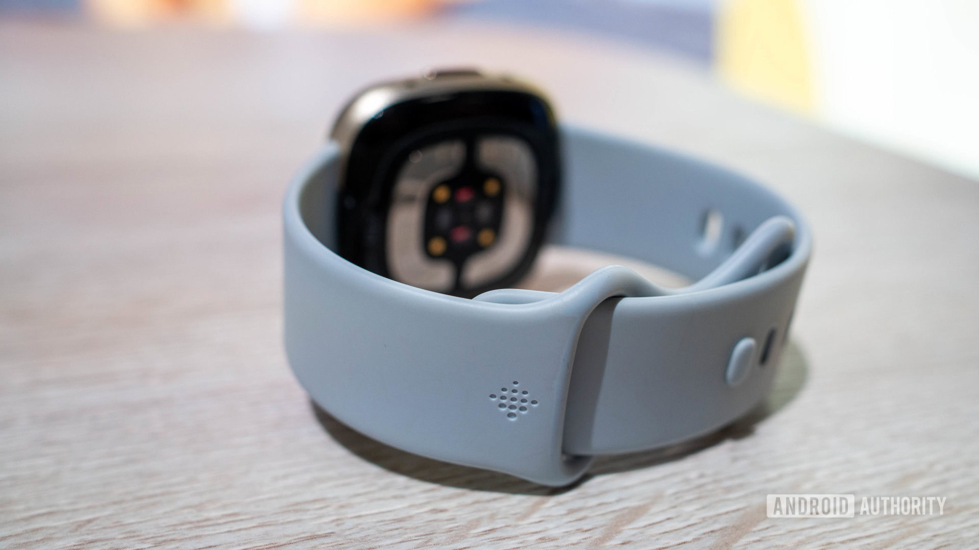 Fitbit logo on Fitbit Sense 2 strap