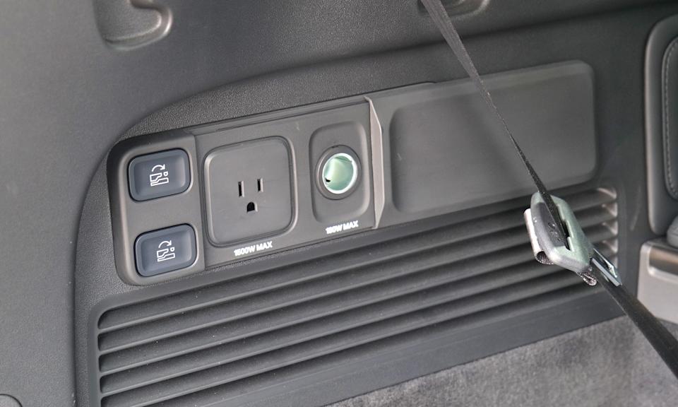 The R1S features built-in 120V outlets along with support for an optional onboard air pump.