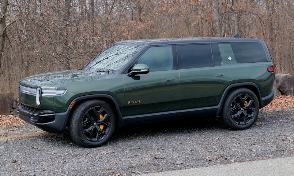 A side view of the Rivian R1S EV SUV