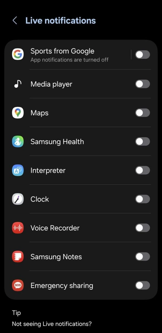 now bar one ui 7 settings 6 scaled