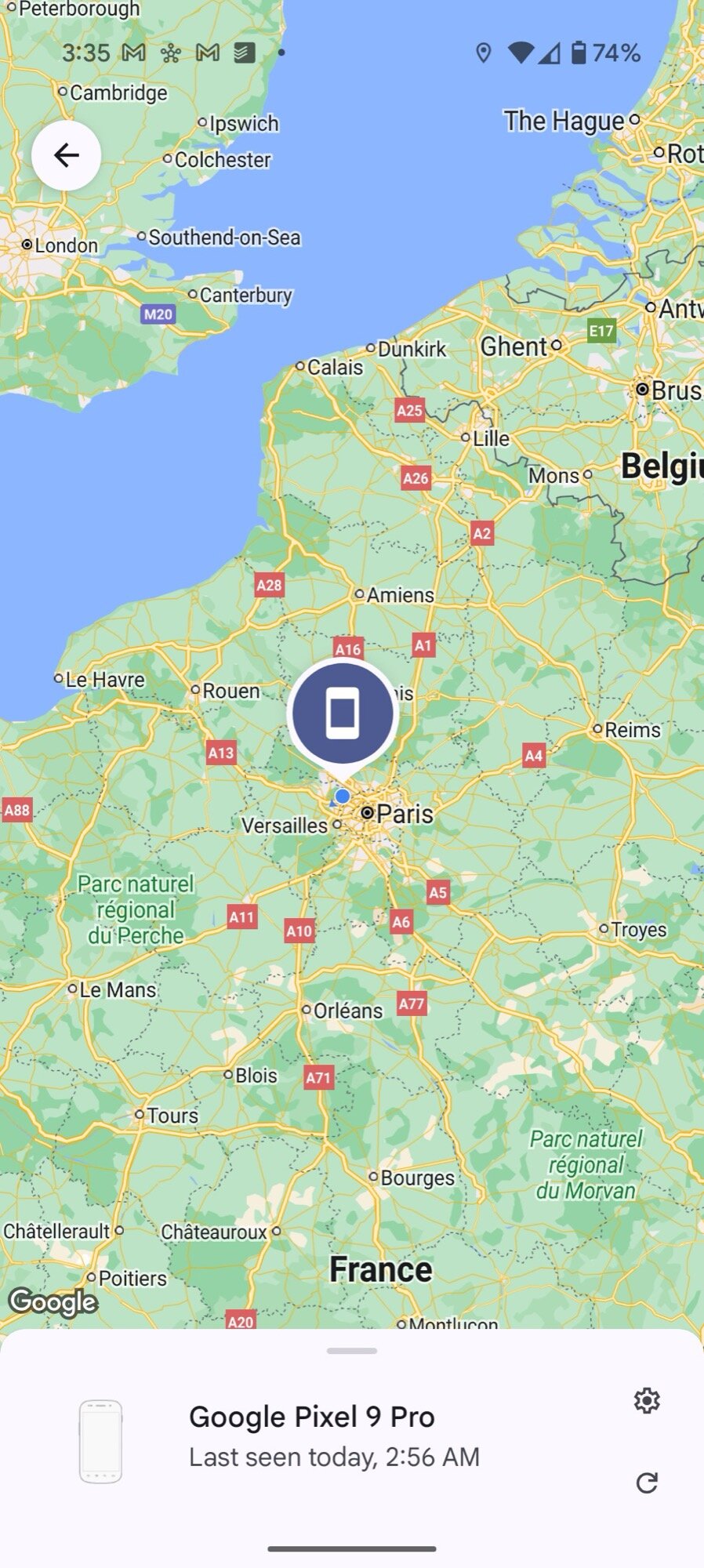 find phone when off pixel 9 pro test 1 afternoon