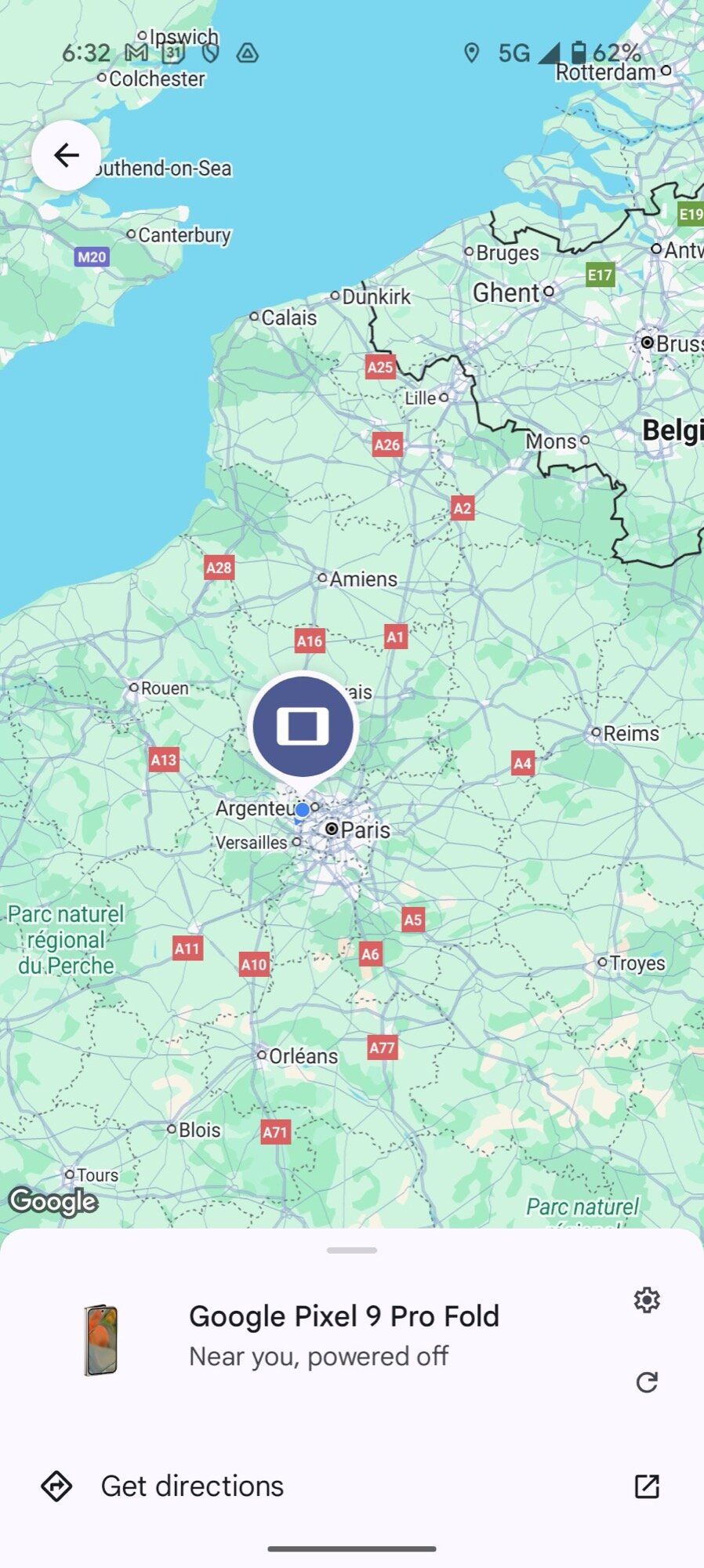 find phone when off pixel 9 pro fold test 2 afternoon