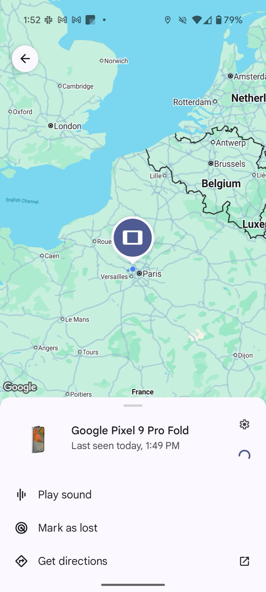 find phone when off pixel 9 pro fold test 3