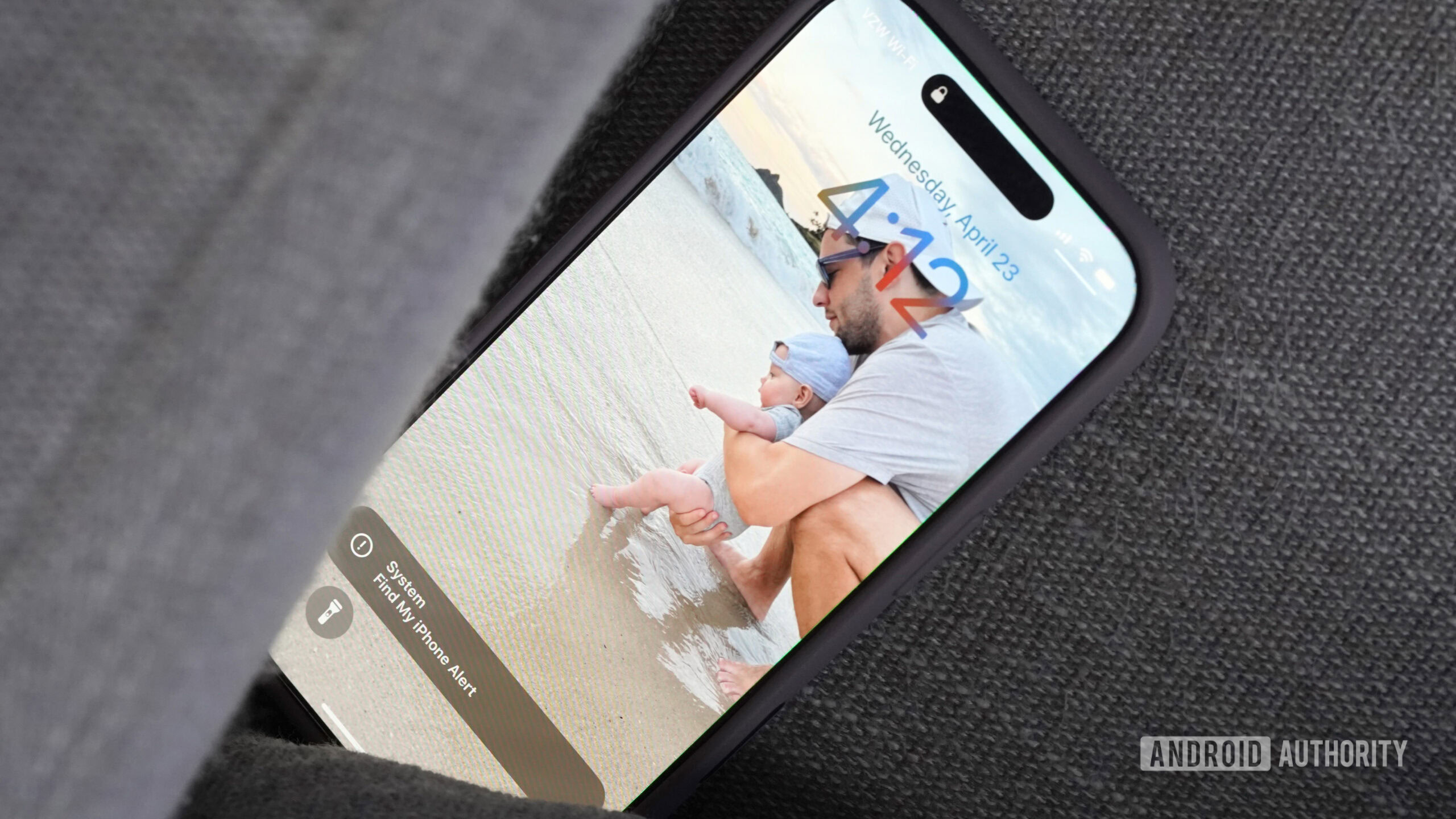 Find My Phone Alert An Apple Watch user's iPhone displays the Find My Phone Alert.