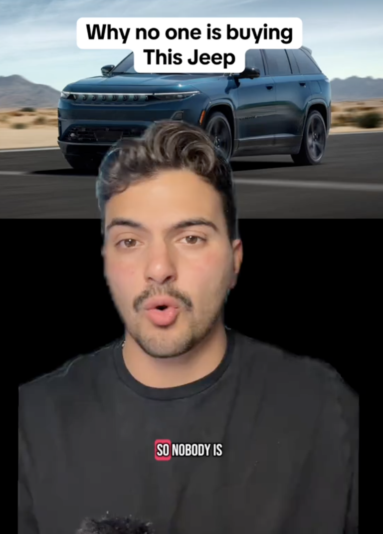 A Car Expert Explained Why Jeeps Electric Vehicle Isnt Selling Well man talking about electric jeeps