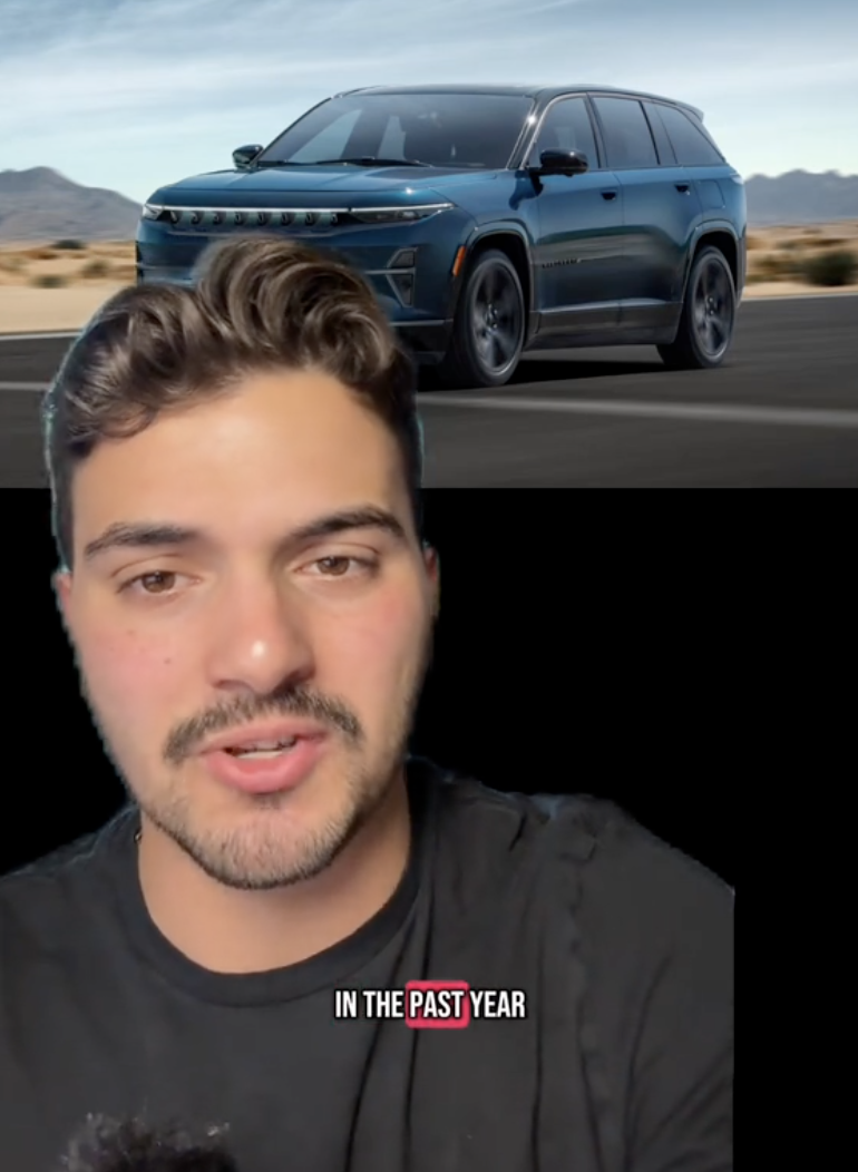 A Car Expert Explained Why Jeeps Electric Vehicle Isnt Selling Well man talking about electric jeep vehicles