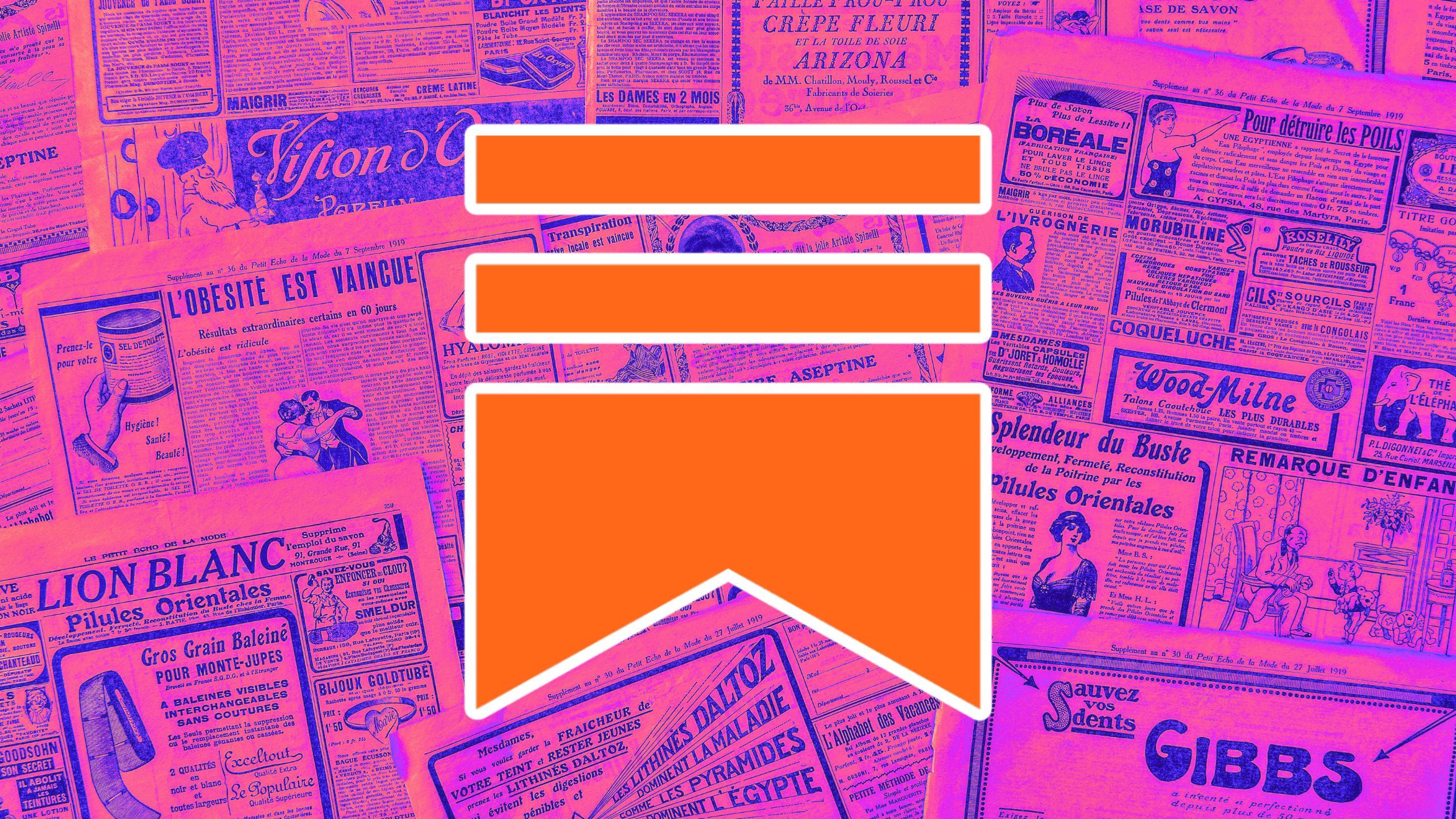 Substack logo in front of newspapers. 