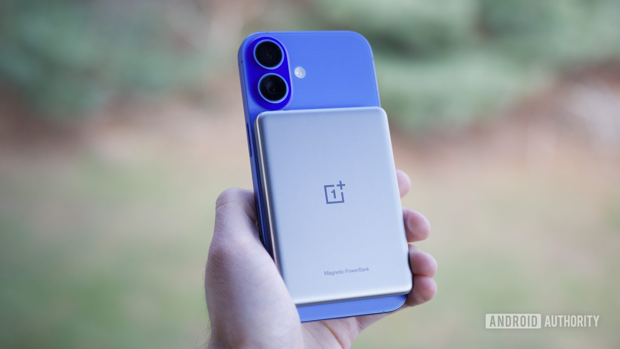 oneplus slim magnetic power bank hands on 5 The OnePlus Slim Magnetic Power Bank on an iPhone 16.