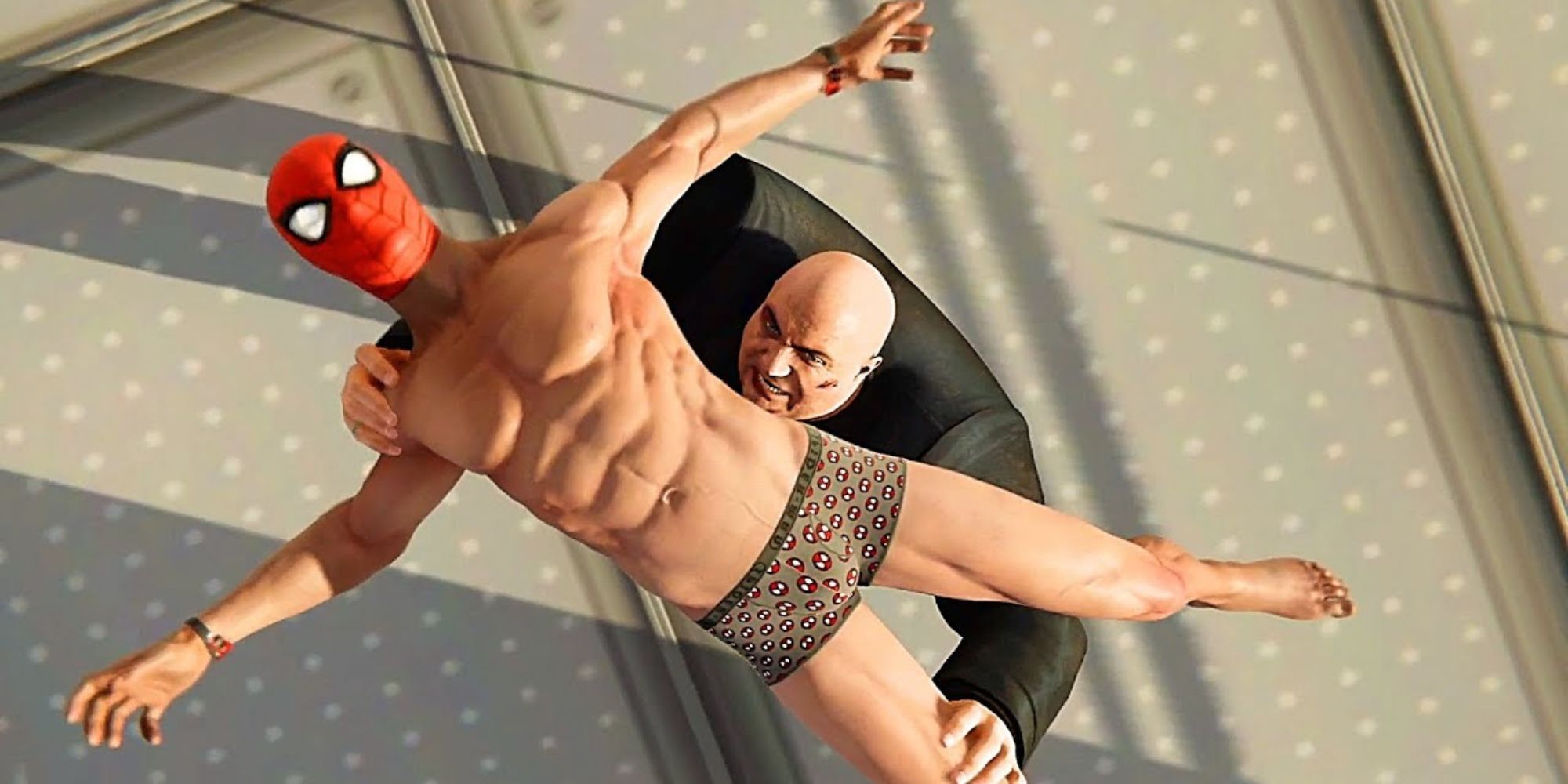 Spiderman PS5 fighting Fisk in underwear