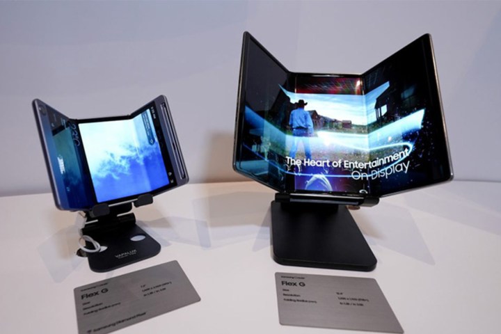 Samsung Flex G display concept in two sizes.