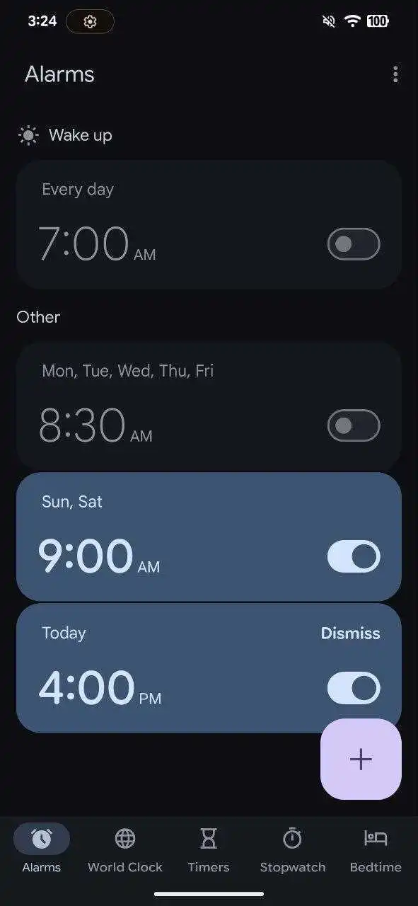 Google Clock expressive redesign alarm 1