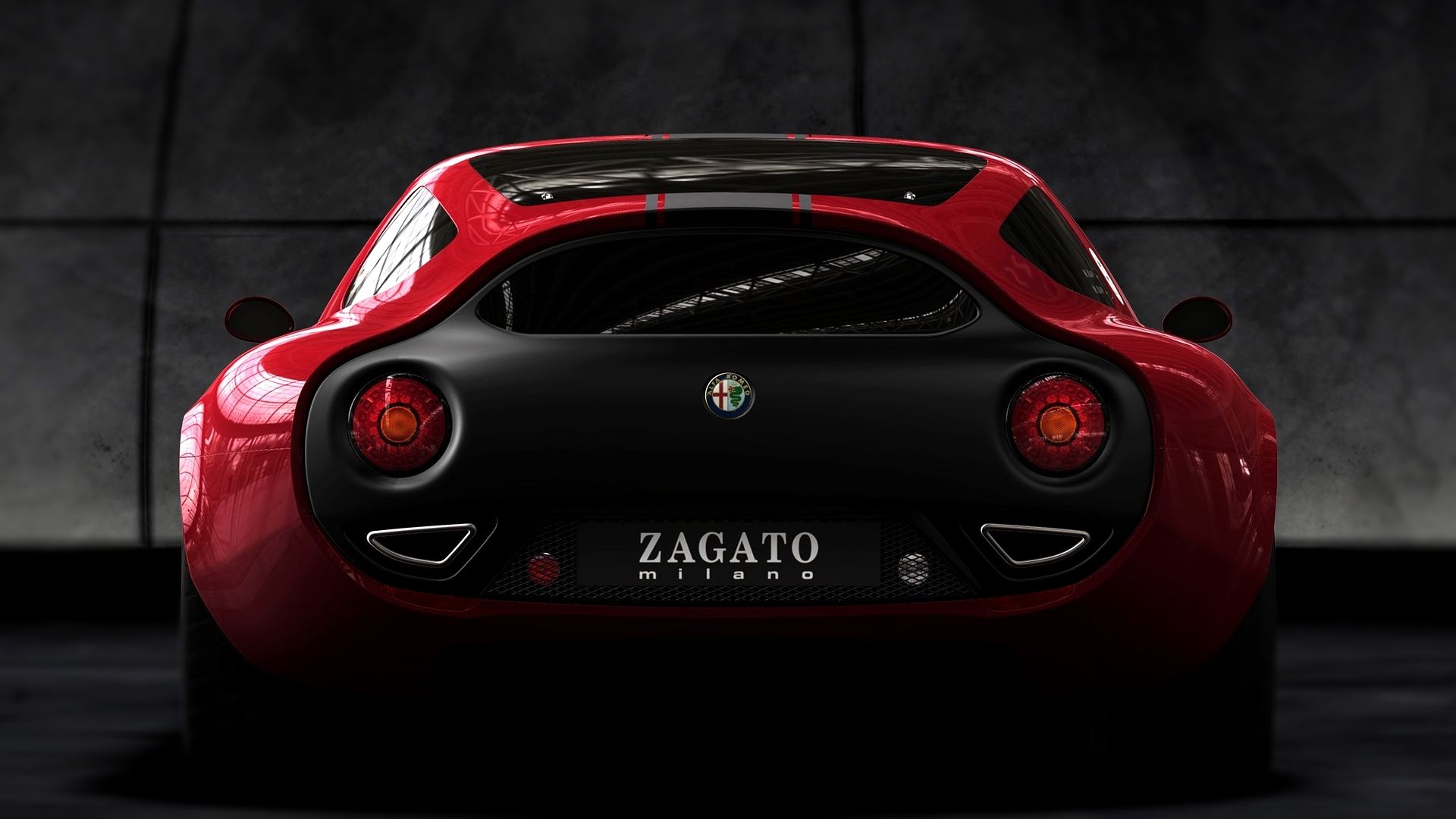 2011 Alfa Romeo TZ3 Corsa Zagato Red Rear View