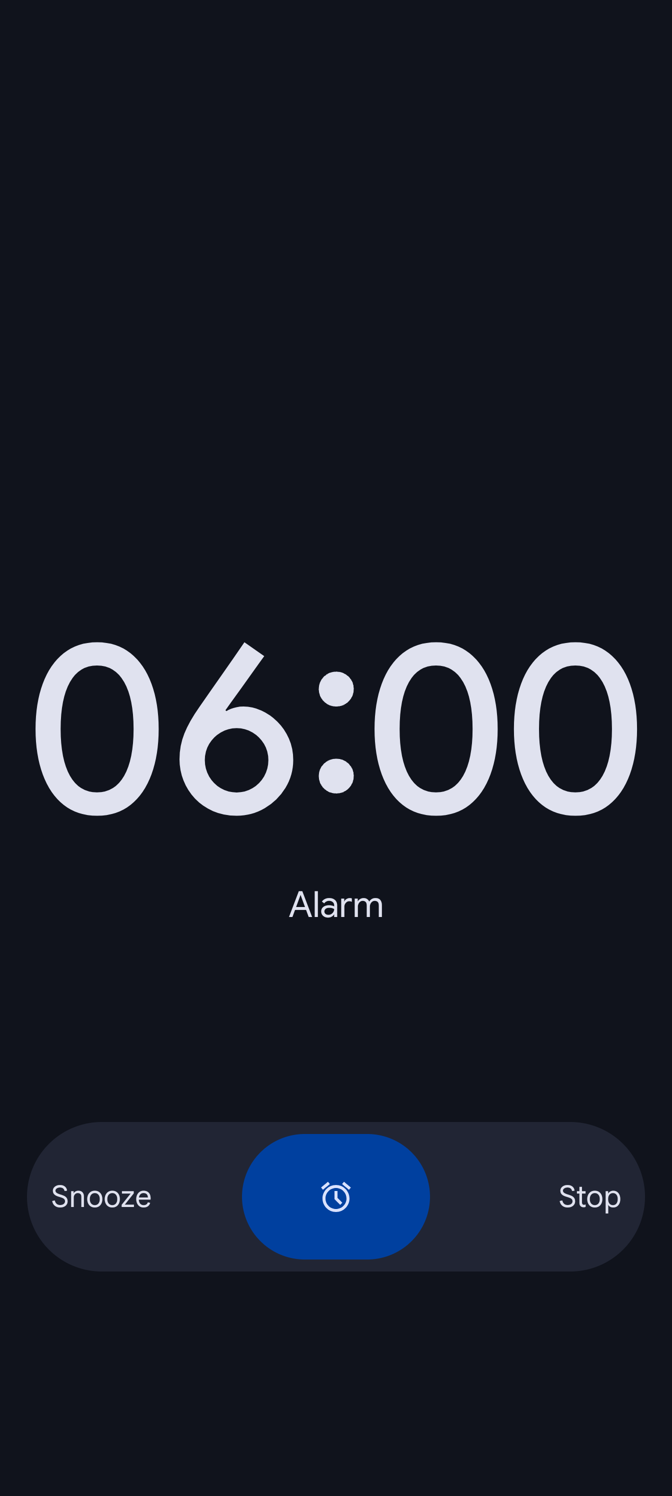 Google Clock Material alarm dismiss