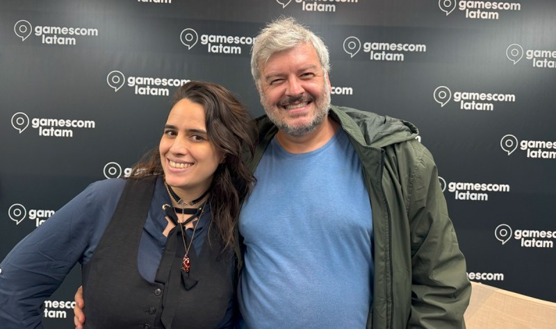 Patricia Sato of Brazil Games and Rodrigo Terra of Abragames.
