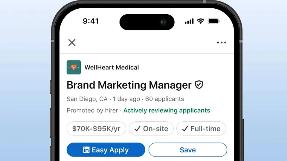 LinkedIn Actively Review Application tracker feature